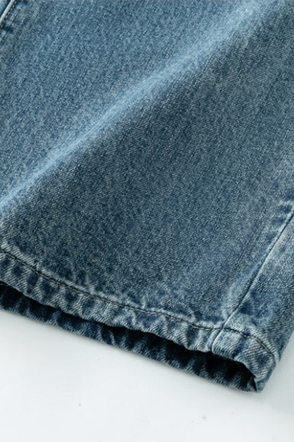 High Waist Relaxed Fluid Straight Jeans - Image 10