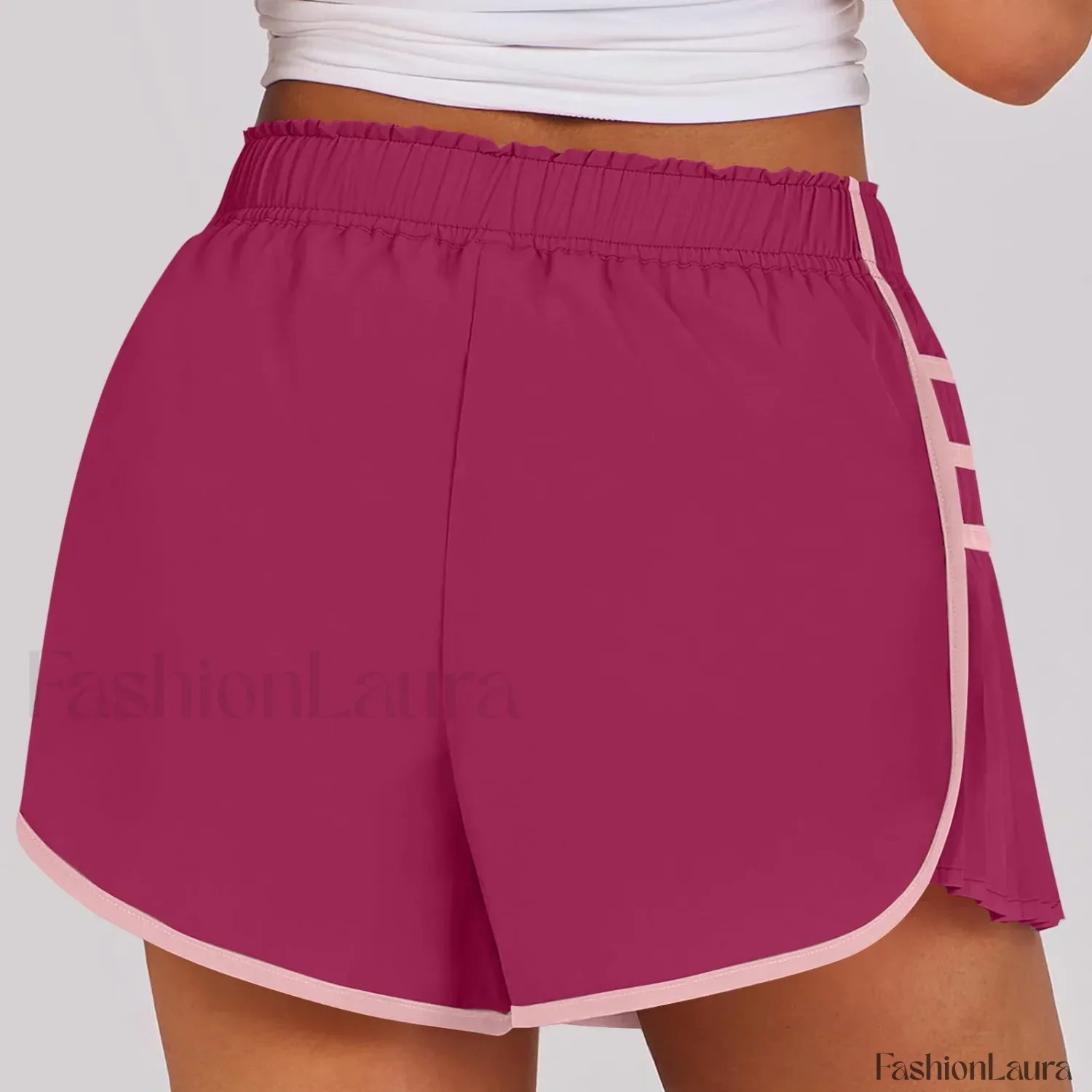 High Waist Sports Running Workout Yoga Quick Dry Gym Short - Image 11