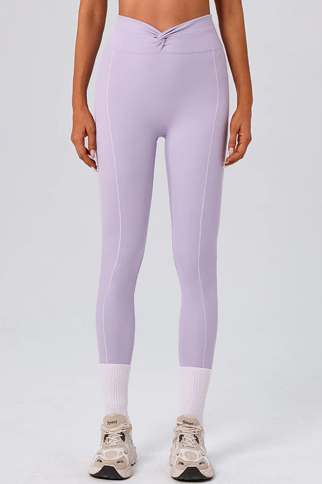 High Waist Twist Front Workout Leggings - Image 10