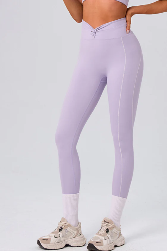High Waist Twist Front Workout Leggings - Image 12
