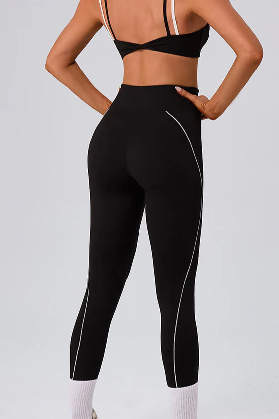 High Waist Twist Front Workout Leggings - Image 5