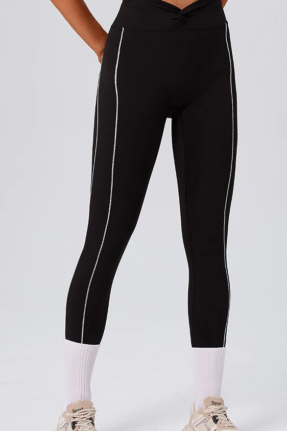 High Waist Twist Front Workout Leggings - Image 6