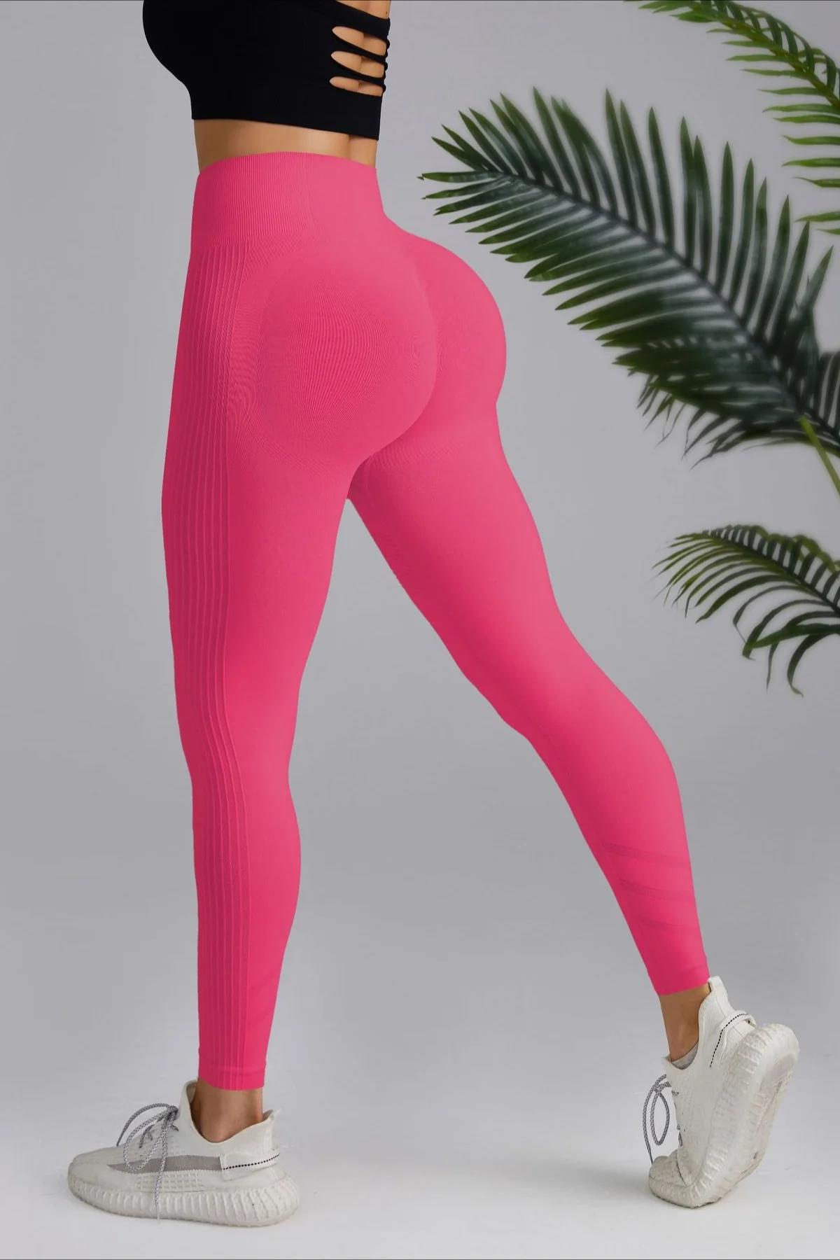 High-Waisted Quick-Dry Sculpting Workout Leggings - Image 8