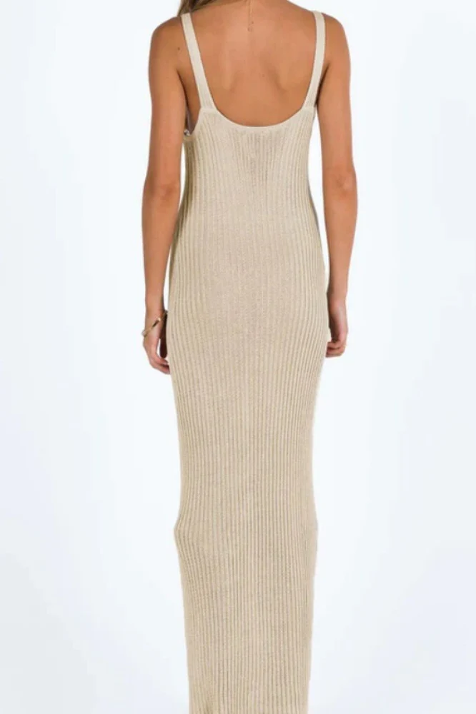 Hollow Sheer Knit Maxi Vacation Dress - Image 4