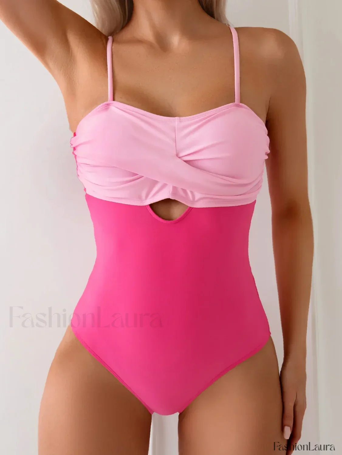 Hot Pink Contrast Sport One Piece - Image 9