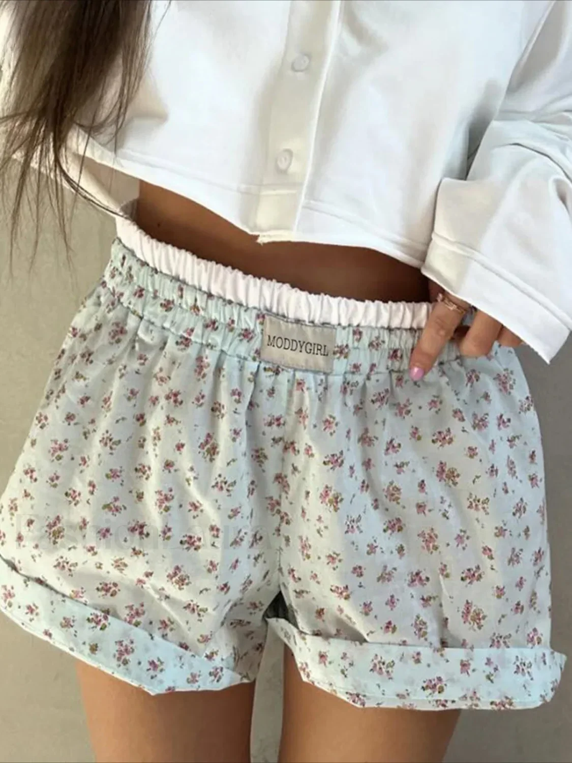 Floral Patchwork Holiday Shorts Short - Image 5