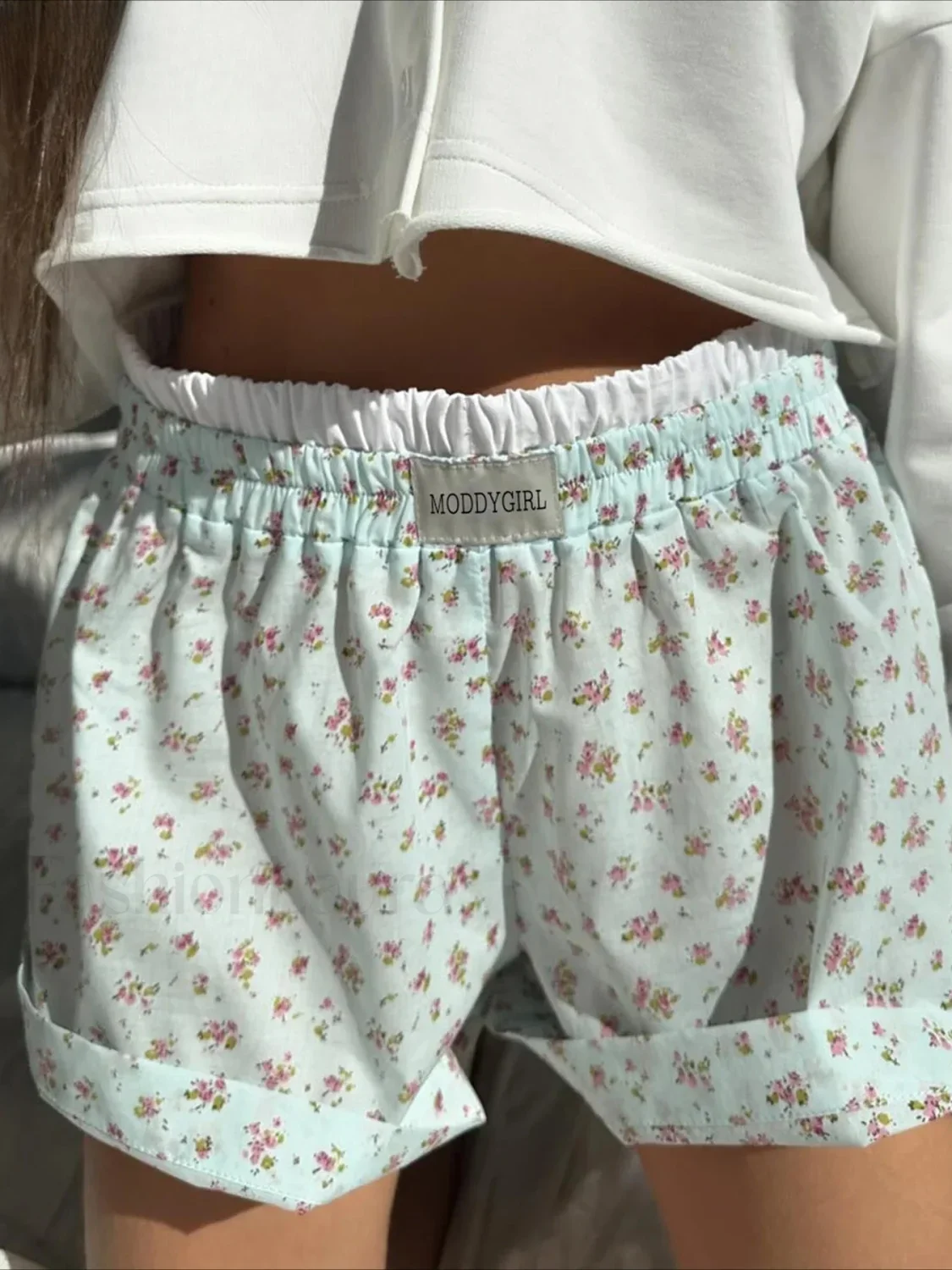 Floral Patchwork Holiday Shorts Short - Image 6