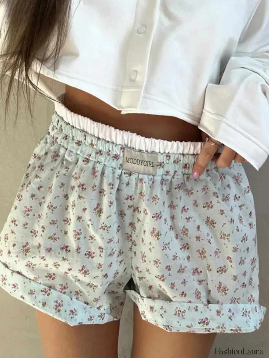 Floral Patchwork Holiday Shorts Short - Image 8