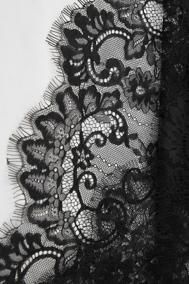 Lace Applique Sheer Tiered Maxi Skirt Set - Image 10