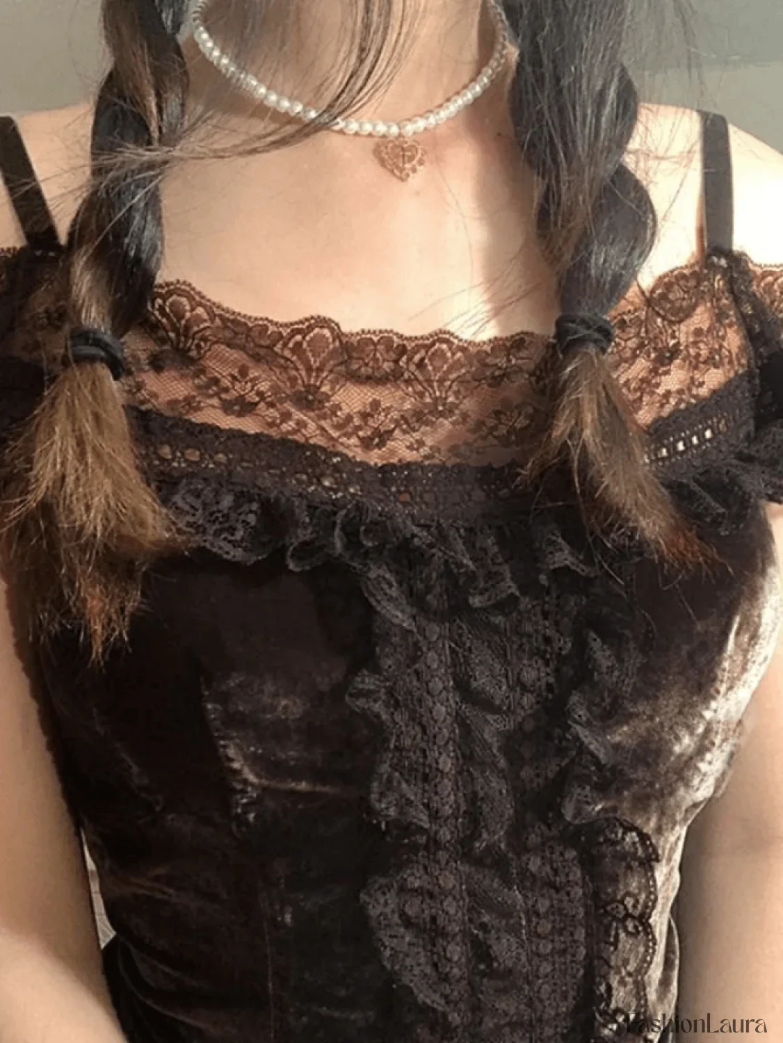 Lace Paneled Bardot Blouse - Image 11