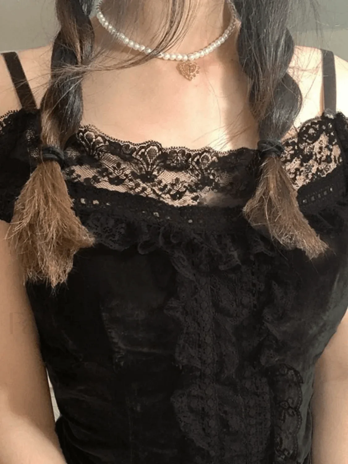 Lace Paneled Bardot Blouse - Image 9