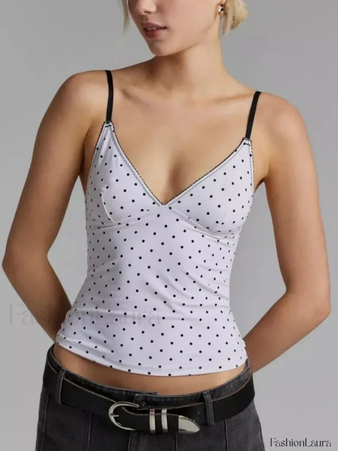 Lace Plaid Corset Crop Top - Image 12