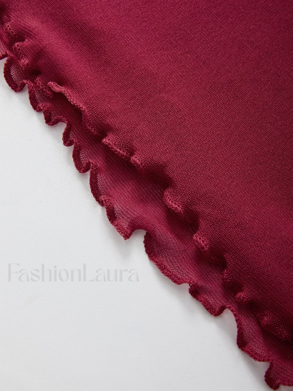 Lace Trim Tie Front Long Sleeve Blouse - Image 16