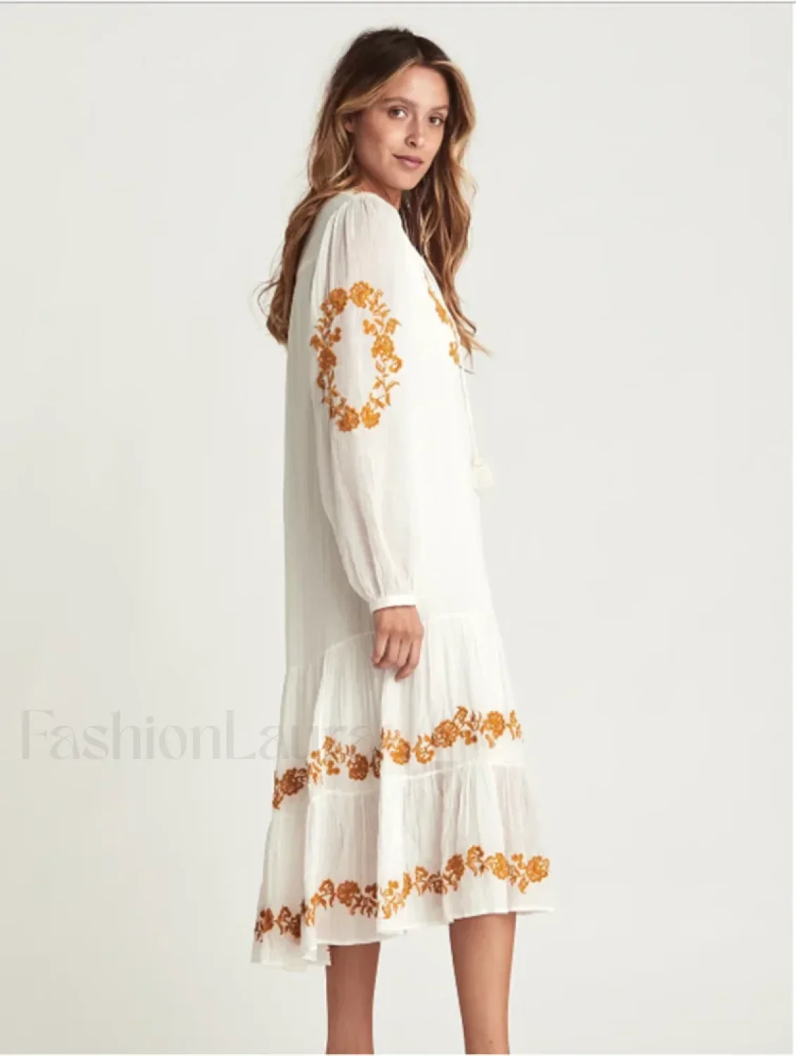 Lace-Up Mini Boho Dress - Image 5