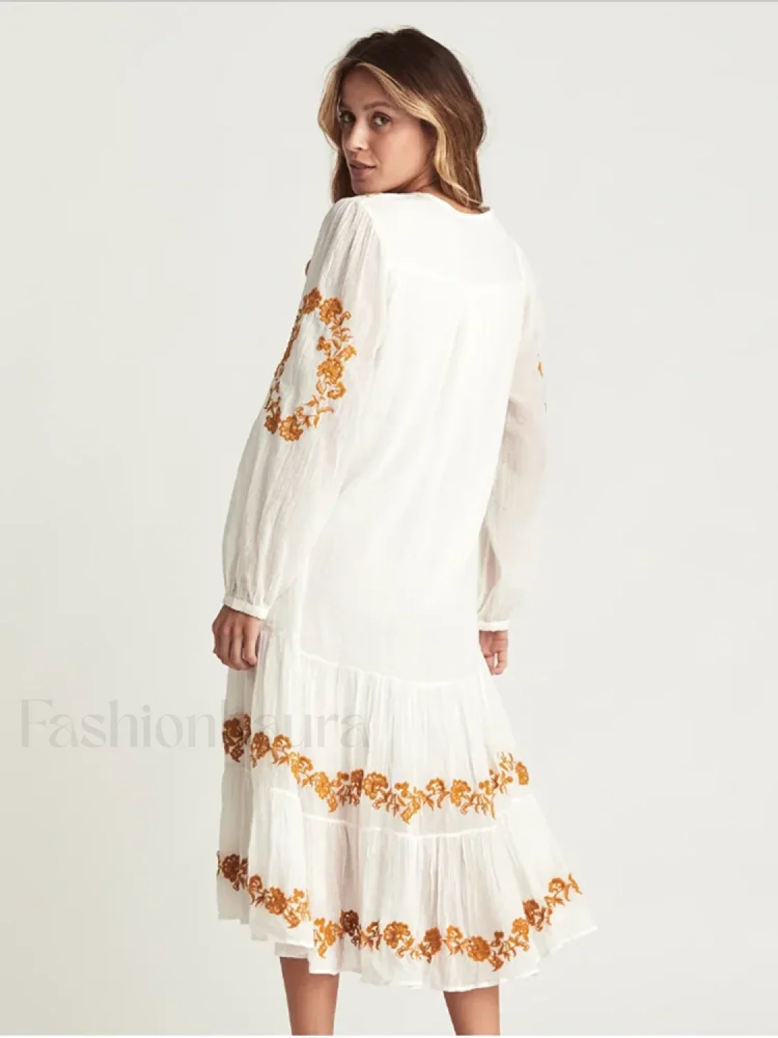 Lace-Up Mini Boho Dress - Image 8