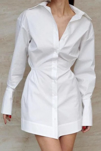 Lapel Collar Elegant Blouse - Image 2