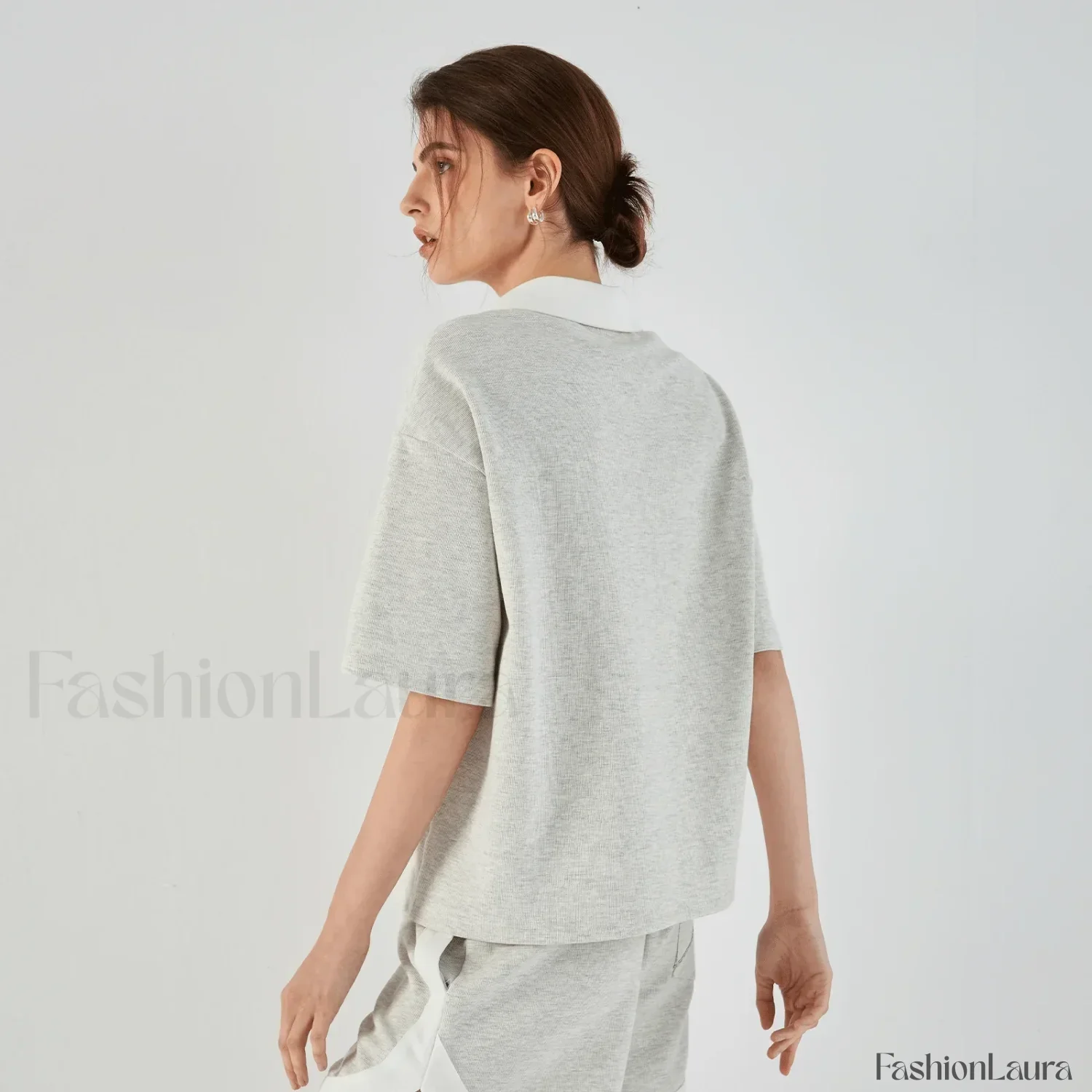 Lapel Combed Cotton Casual T-Shirt - Image 15