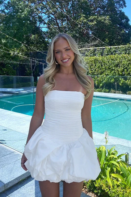 Layered Strapless Ball Party Dress - Image 4