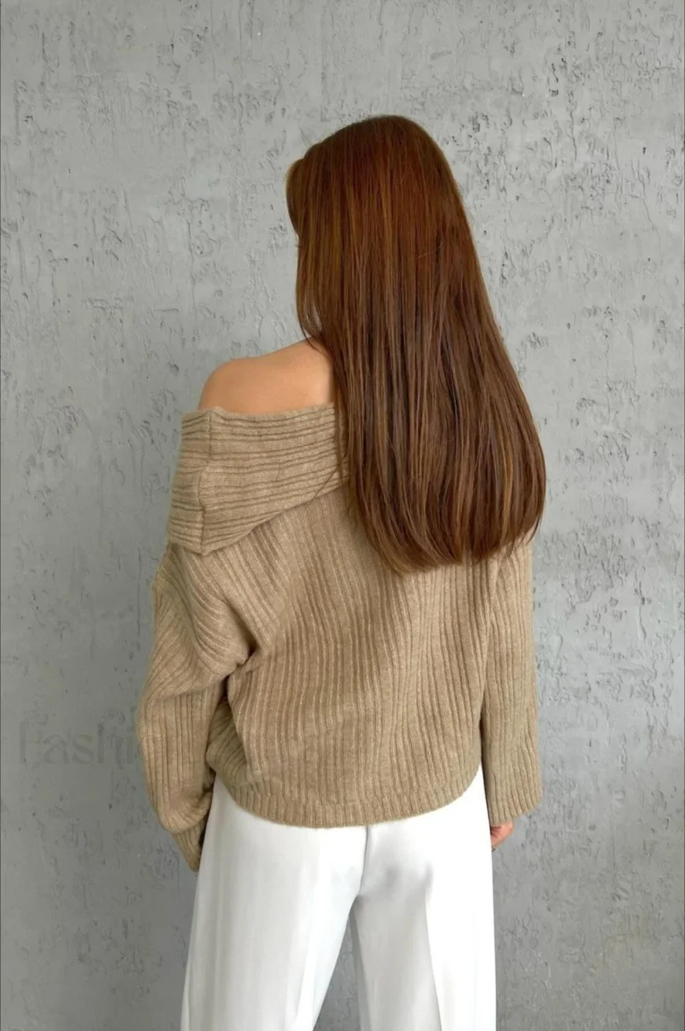 Lazy Chic Off-Shoulder Knit Sweater - Image 15