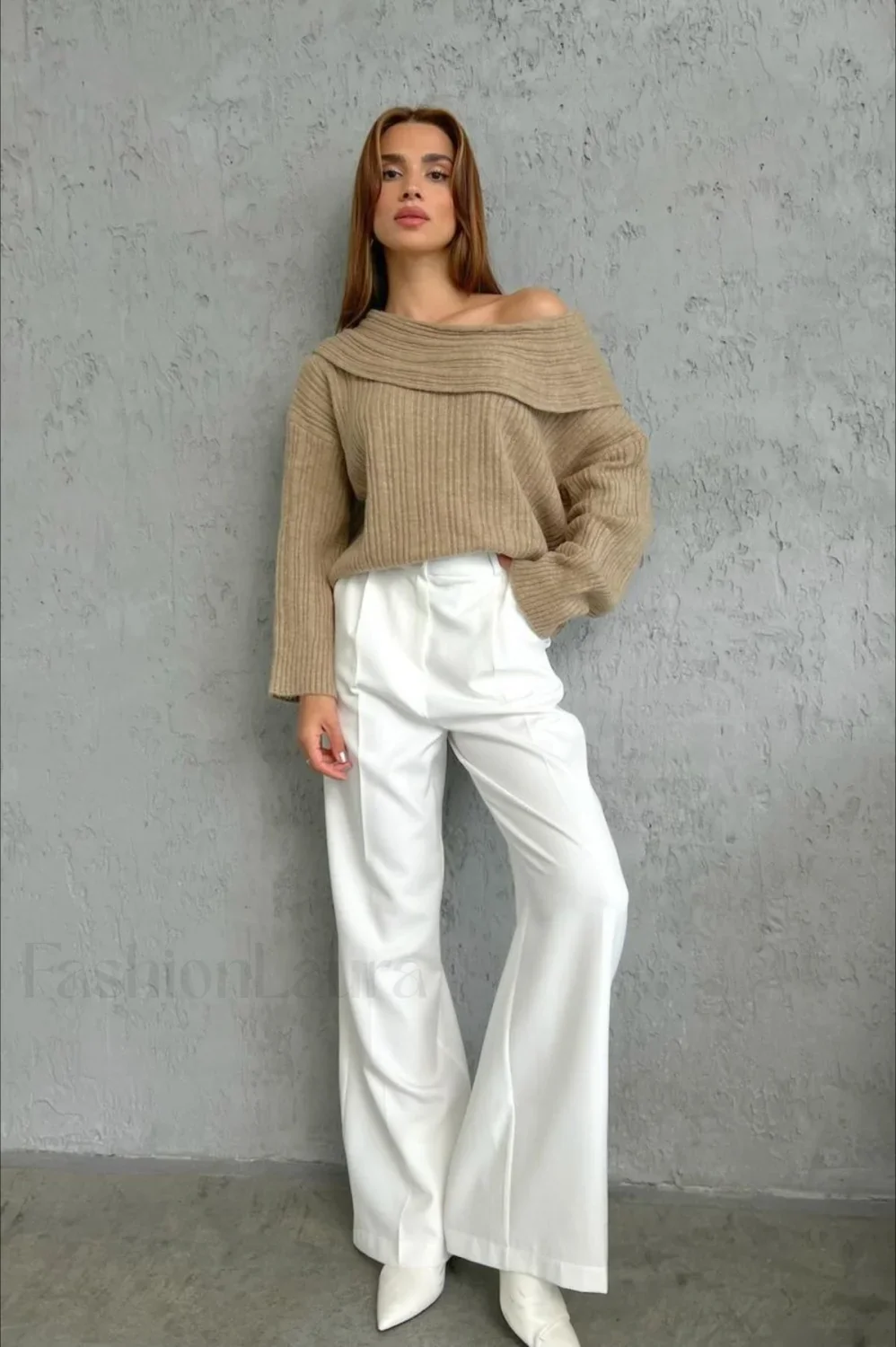 Lazy Chic Off-Shoulder Knit Sweater - Image 22