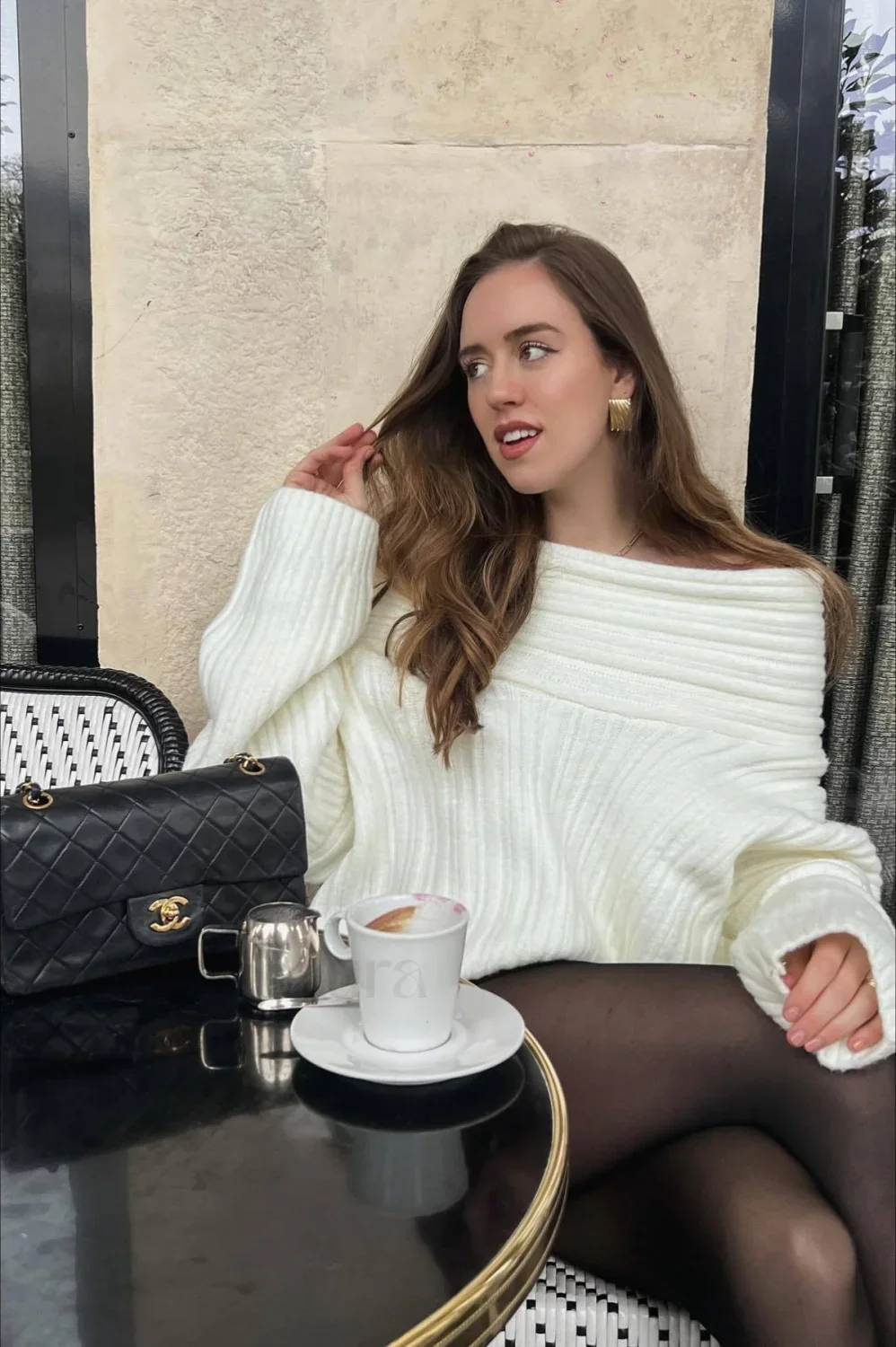 Lazy Chic Off-Shoulder Knit Sweater - Image 27