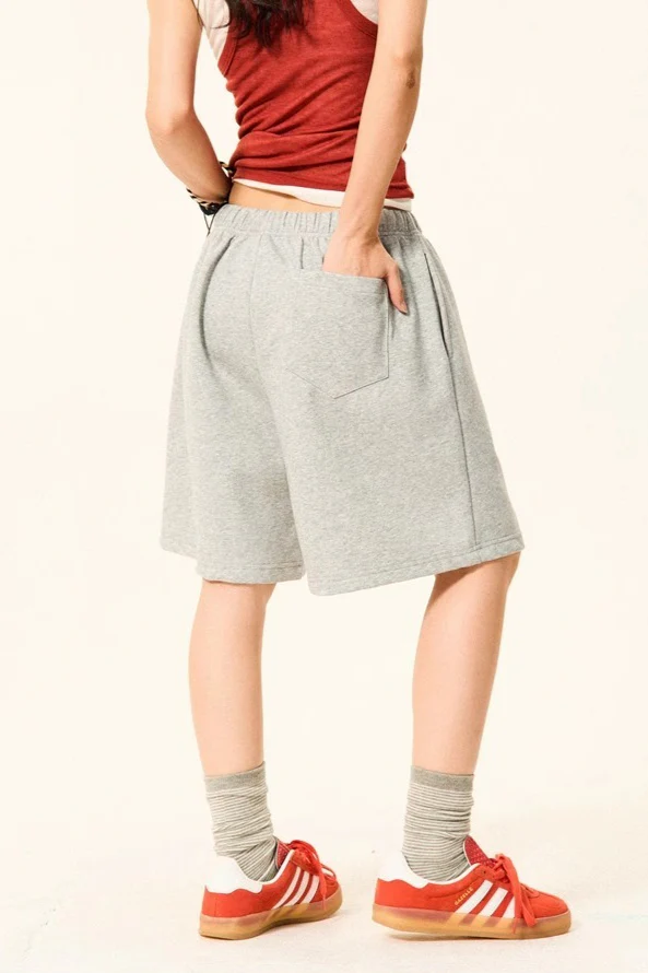 Letter Print Loose Fit Casual Shorts - Image 7