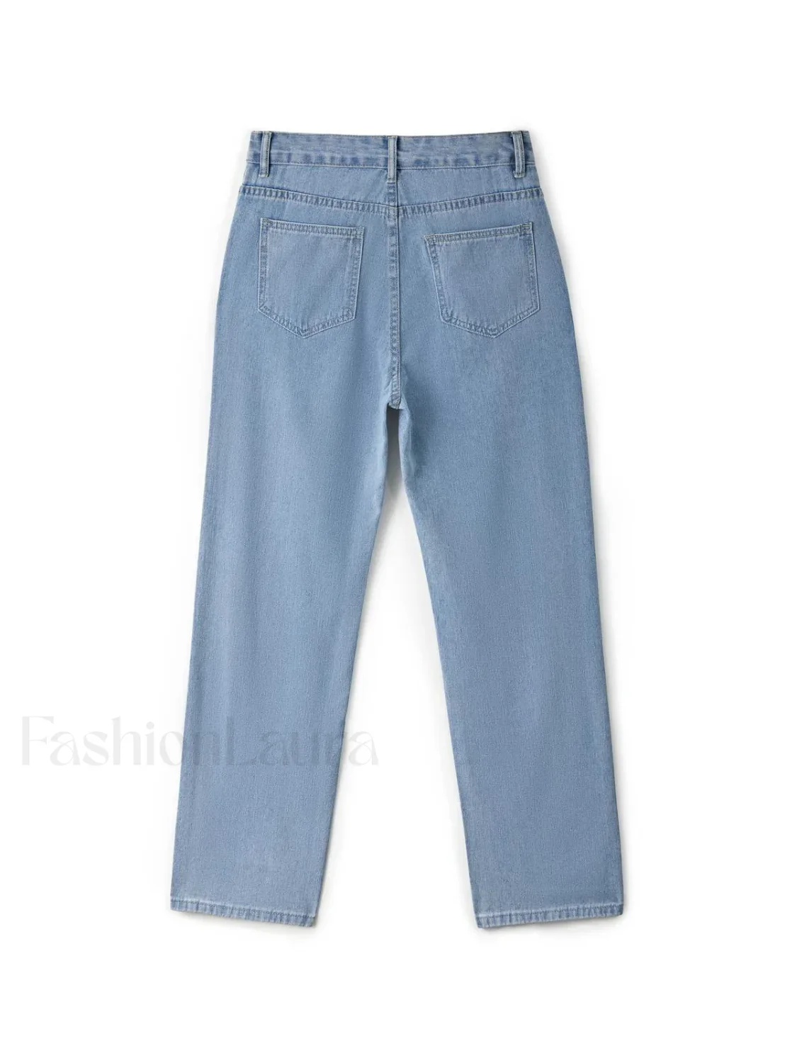 Light Wash Denim Boyfriend Jeans - Image 16