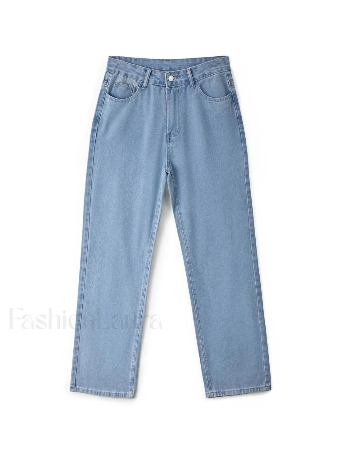 Light Wash Denim Boyfriend Jeans - Image 24