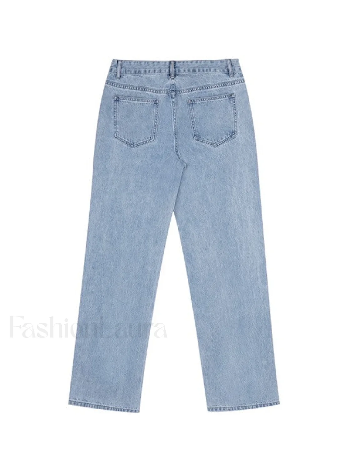 Light Wash Denim Boyfriend Jeans - Image 4
