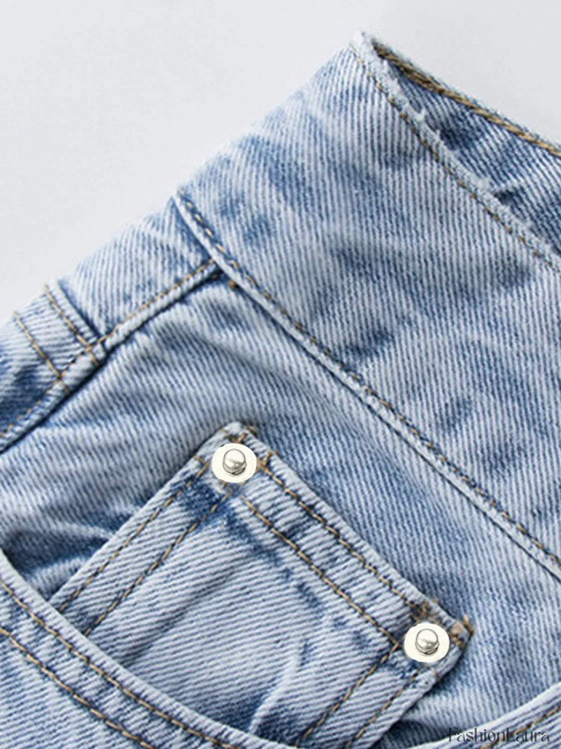 Light Wash Denim Boyfriend Jeans - Image 53