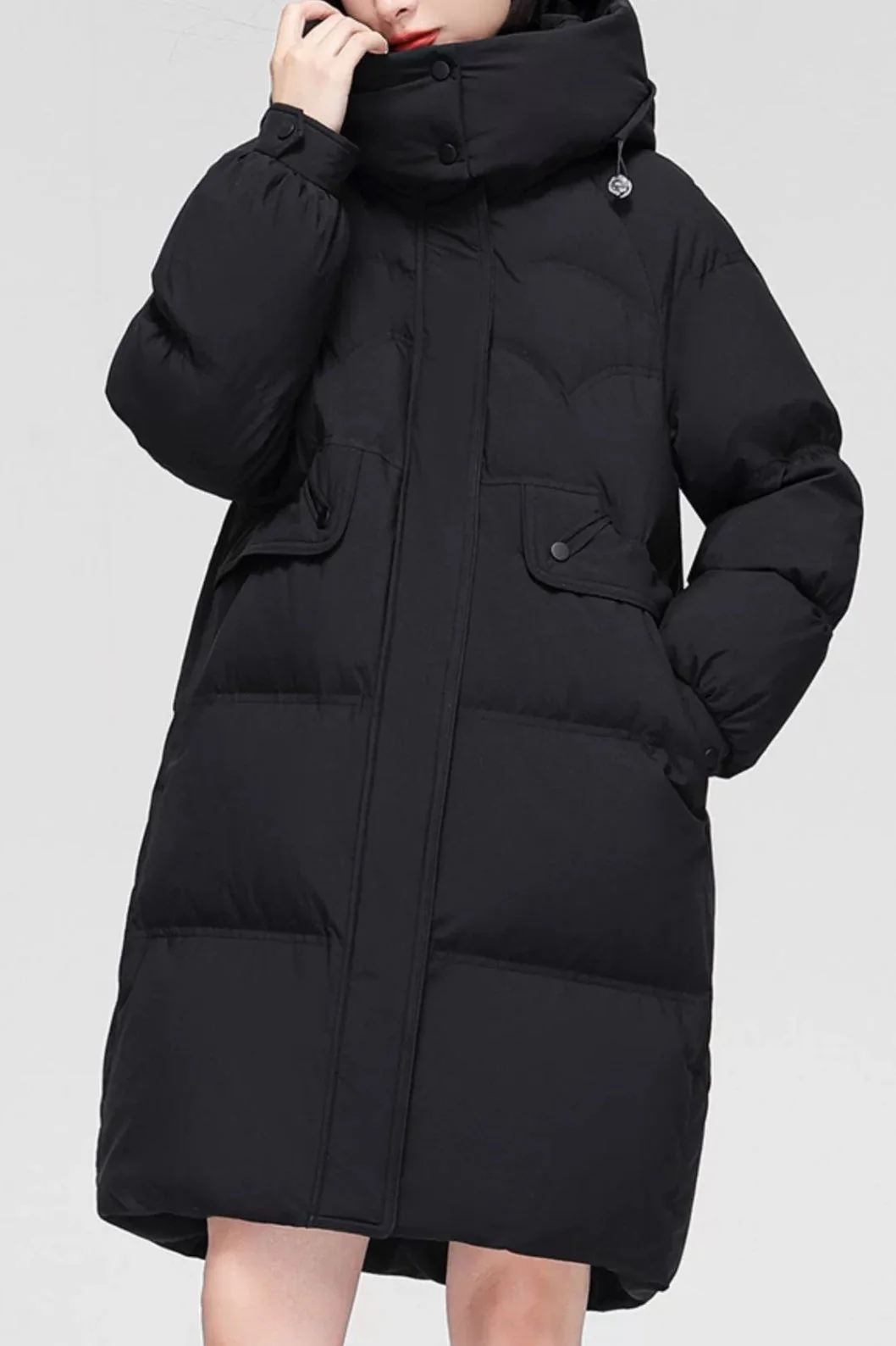 Long Oversize Insulated Puffer Jacket - Image 14