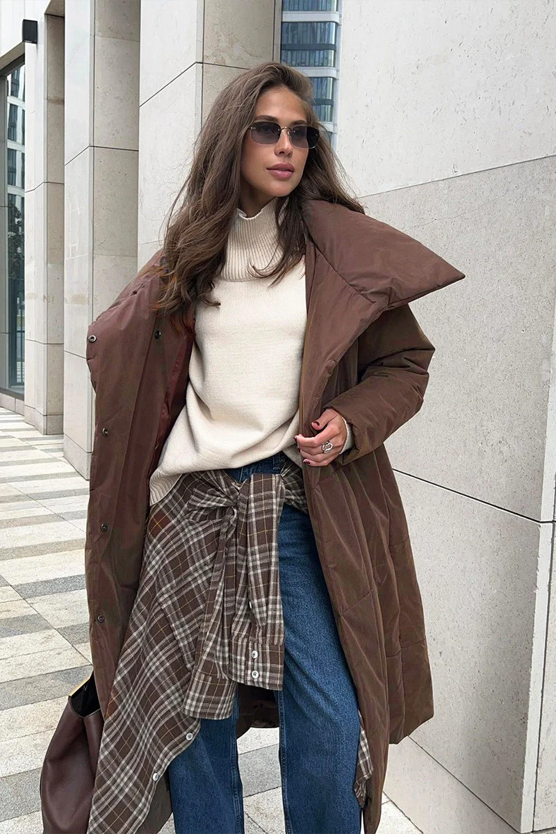 Long Stand Collar Puffer Jacket - Image 6