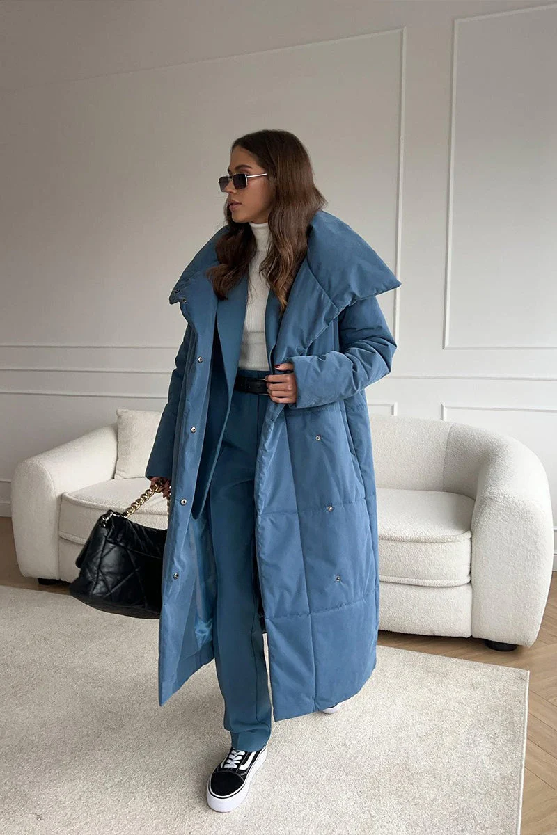 Long Stand Collar Puffer Jacket - Image 8