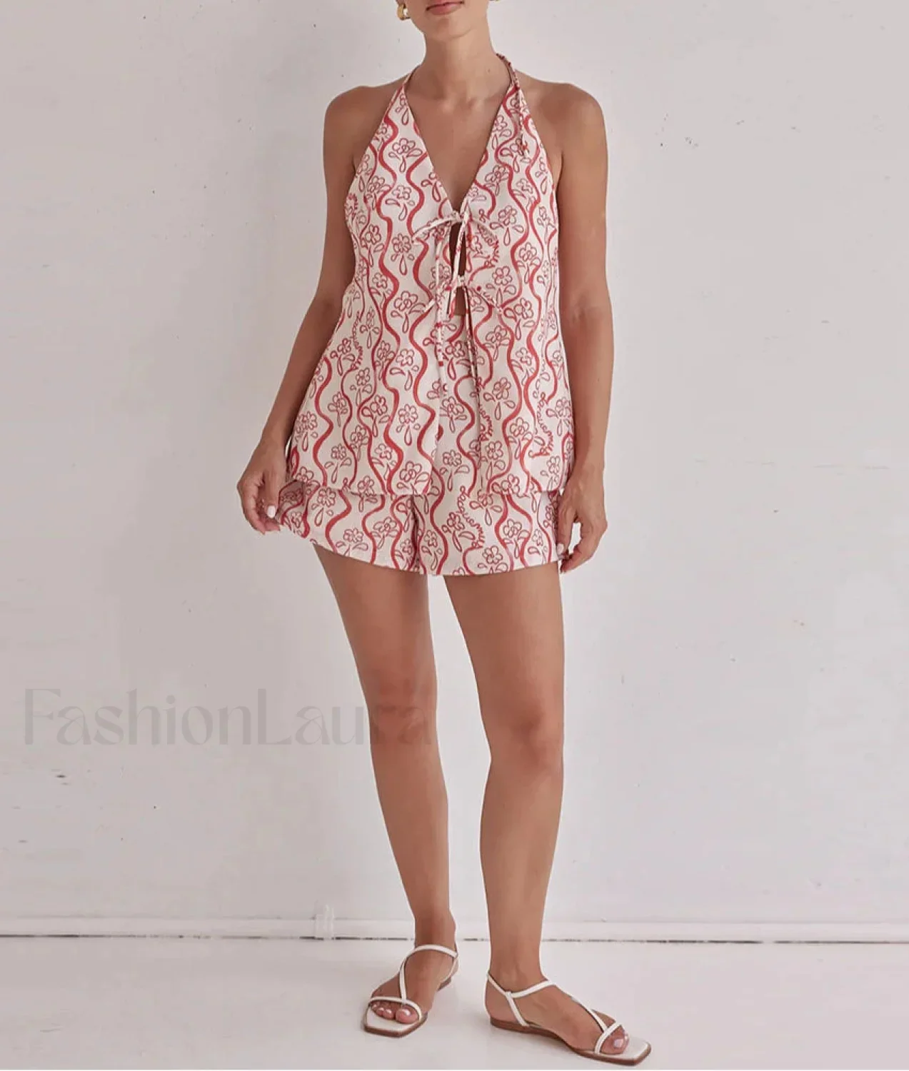 Loose Print Tank Shorts Two Piece Set - Image 4