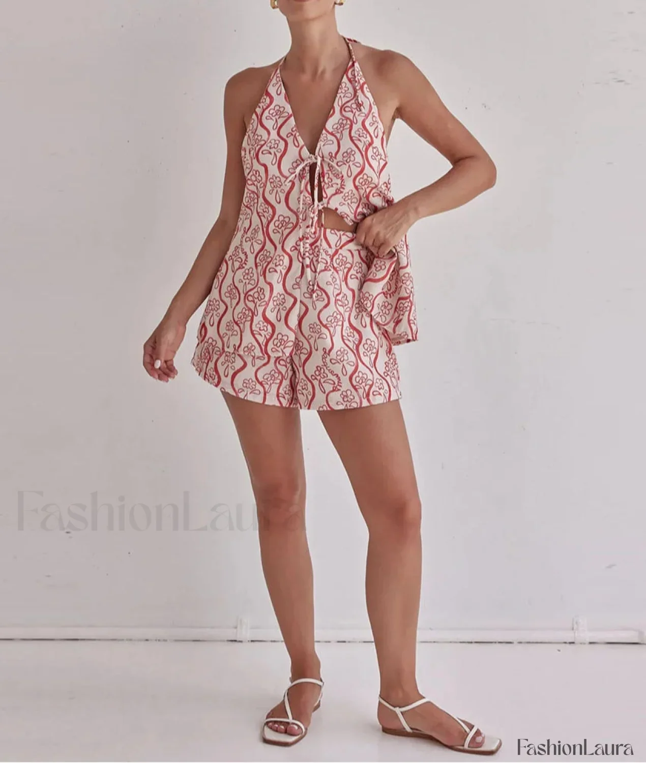 Loose Print Tank Shorts Two Piece Set - Image 5