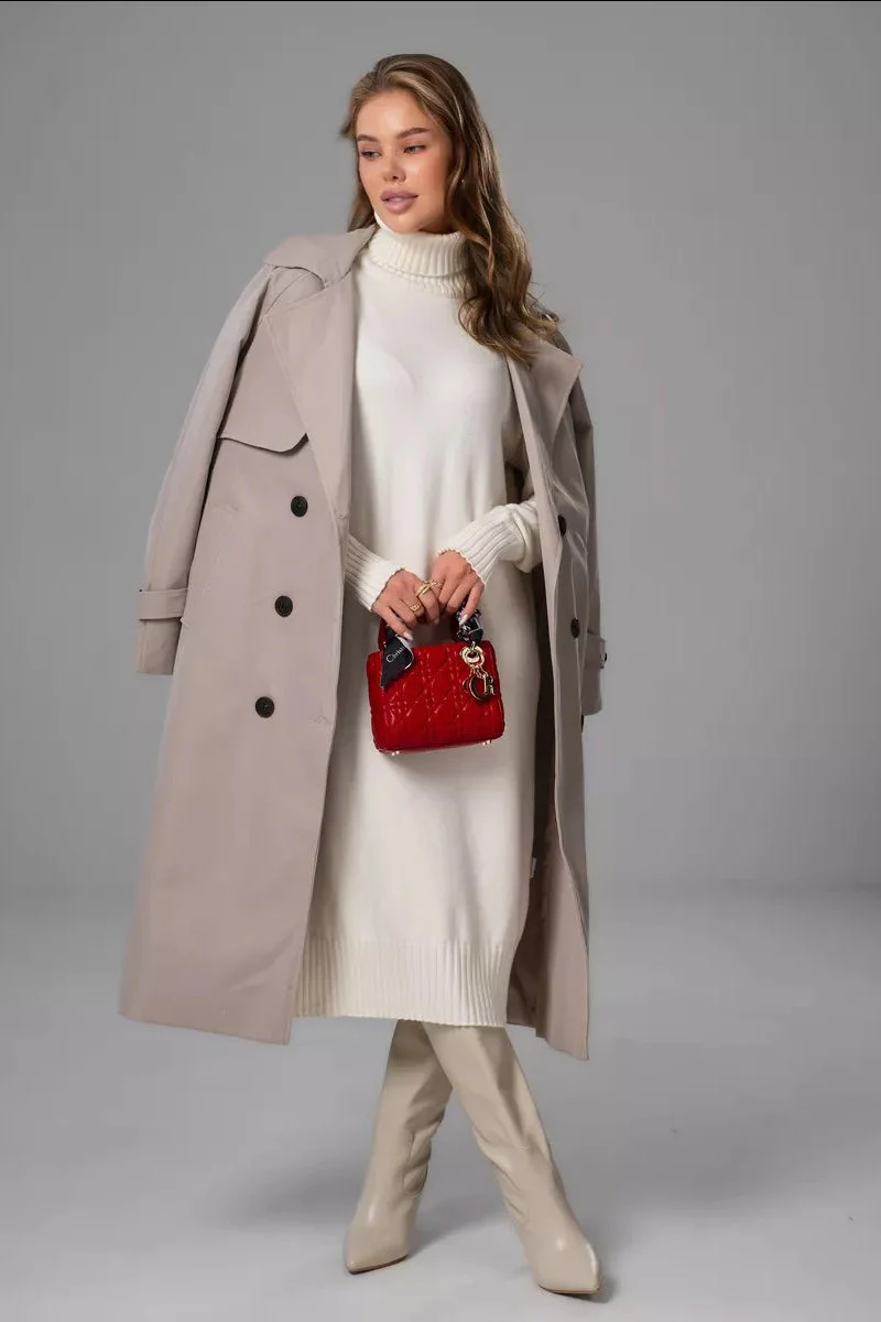 Loose Turtleneck Sweater Dress - Image 7