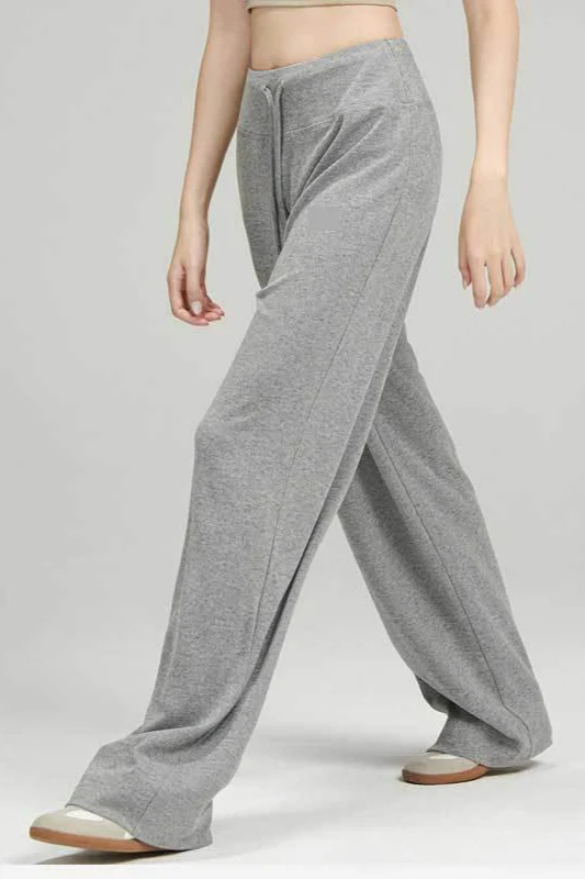 Loose Wide Leg Slimming Versatile Knit Pants - Image 3