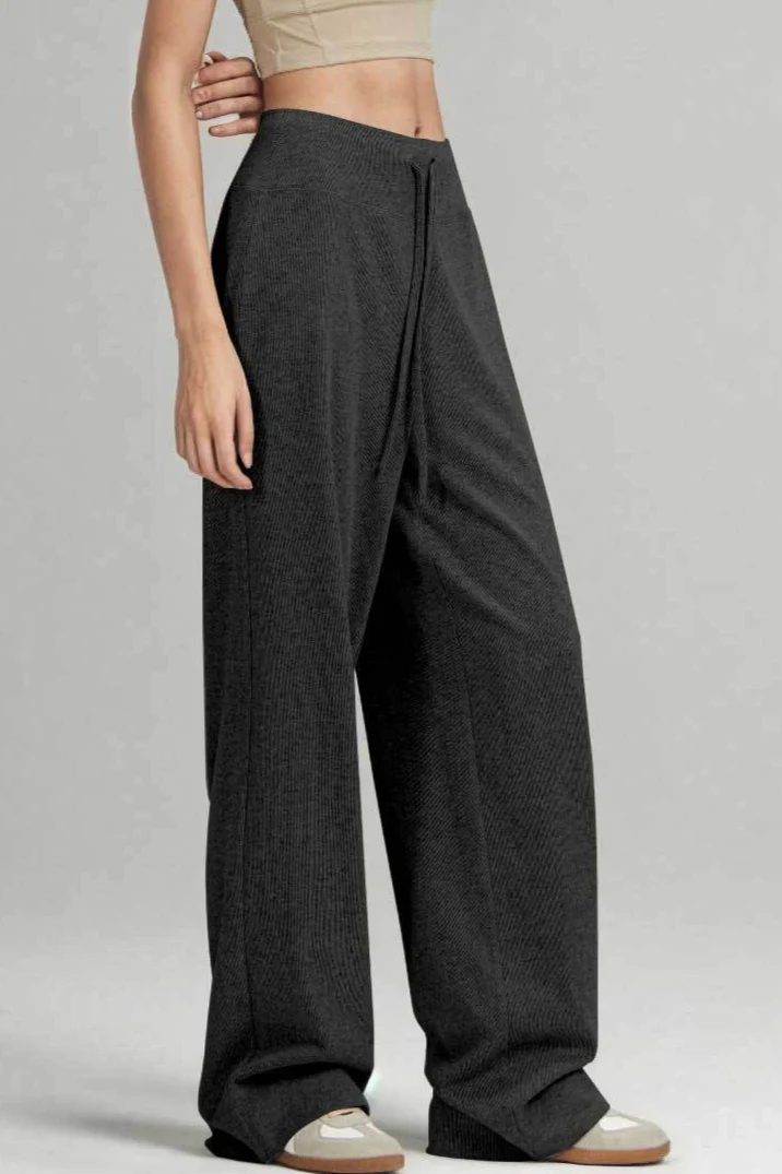 Loose Wide Leg Slimming Versatile Knit Pants - Image 6