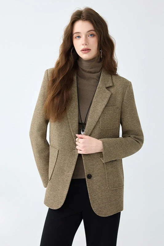 Maillard Brown Wool Blazer - Image 10