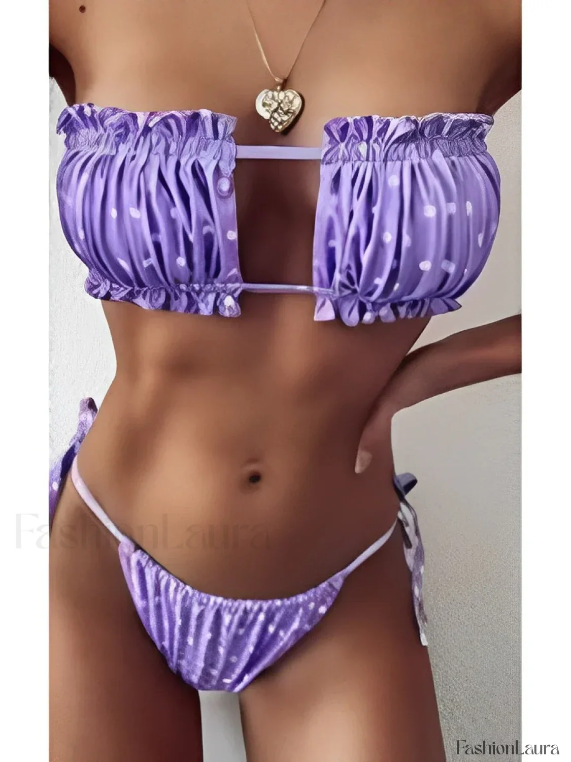 Marble Tie Back Bikini Set - Image 13