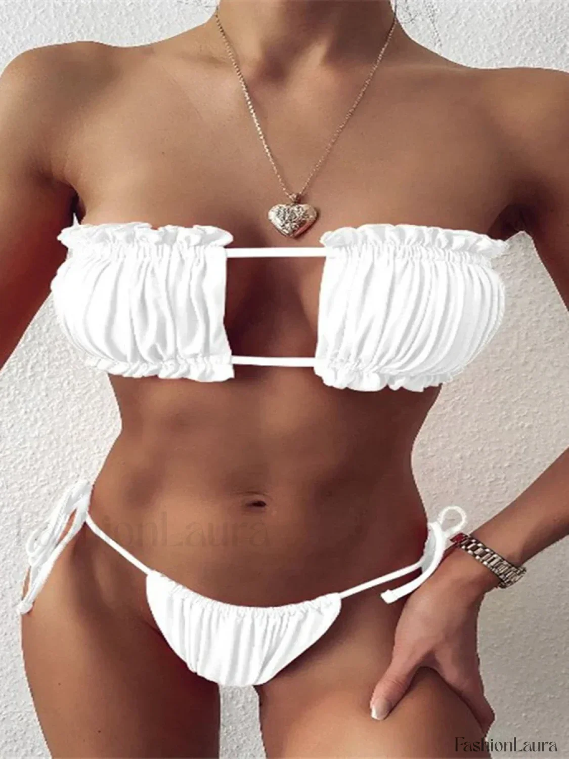 Marble Tie Back Bikini Set - Image 17