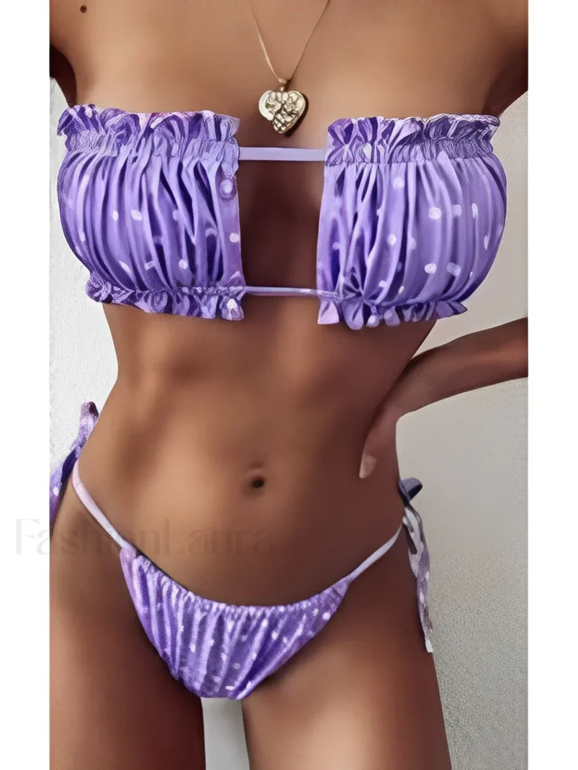 Marble Tie Back Bikini Set - Image 7