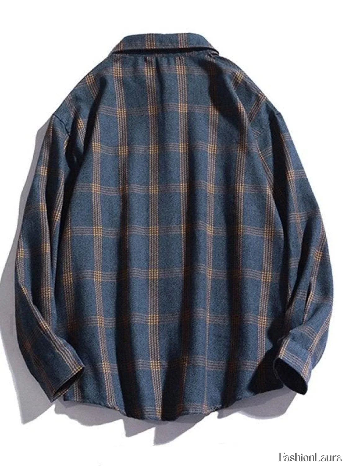 Men's Checkered Long Sleeve Button Shirt - Image 6
