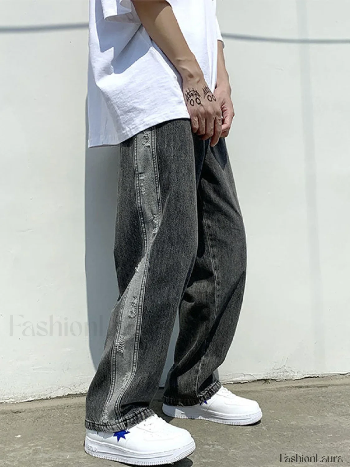 Men's Colorblock Straight Jeans - Image 17