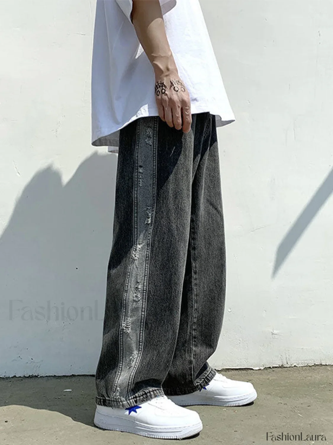 Men's Colorblock Straight Jeans - Image 18