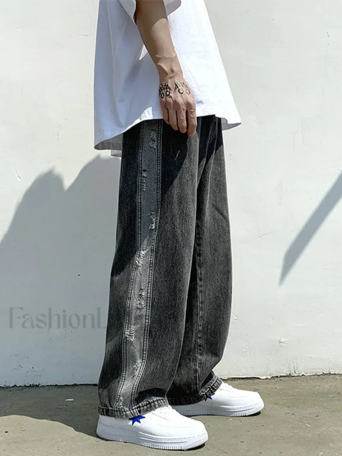 Men's Colorblock Straight Jeans - Image 4