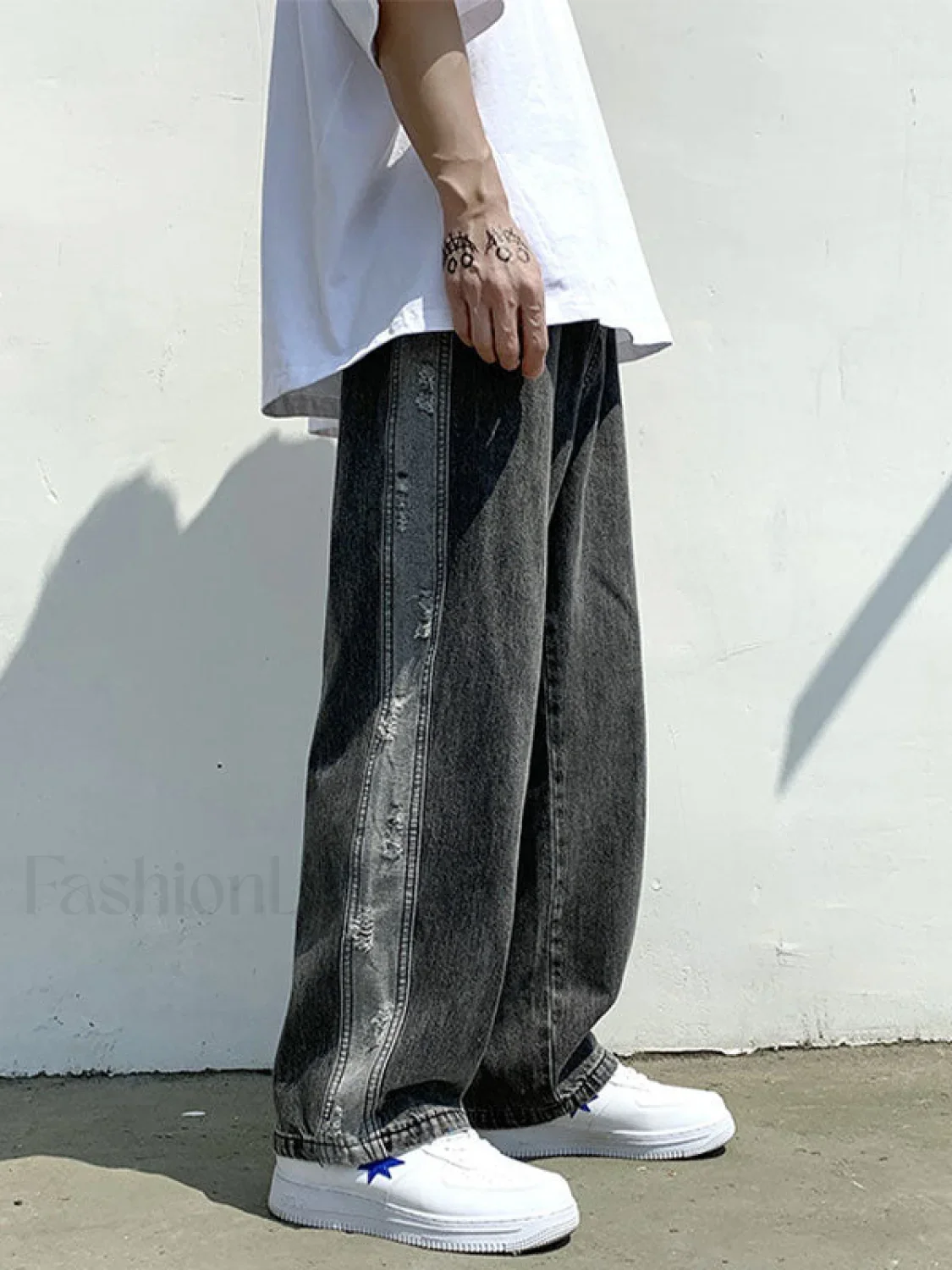 Men's Colorblock Straight Jeans - Image 5