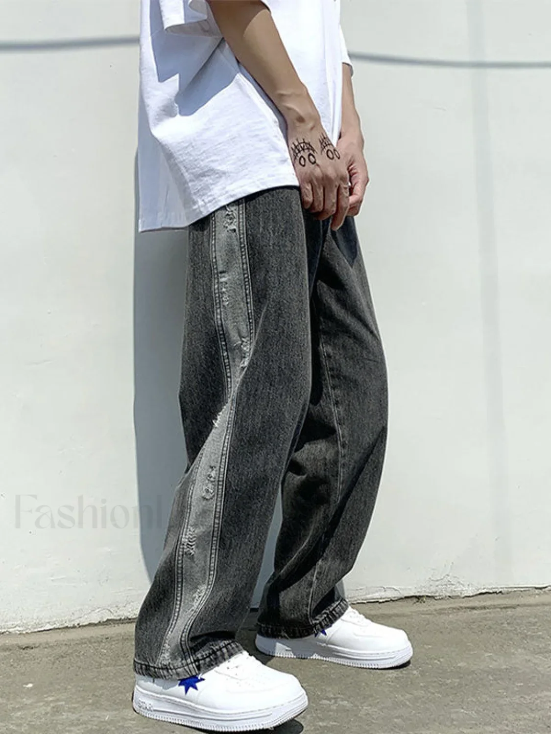 Men's Colorblock Straight Jeans - Image 9
