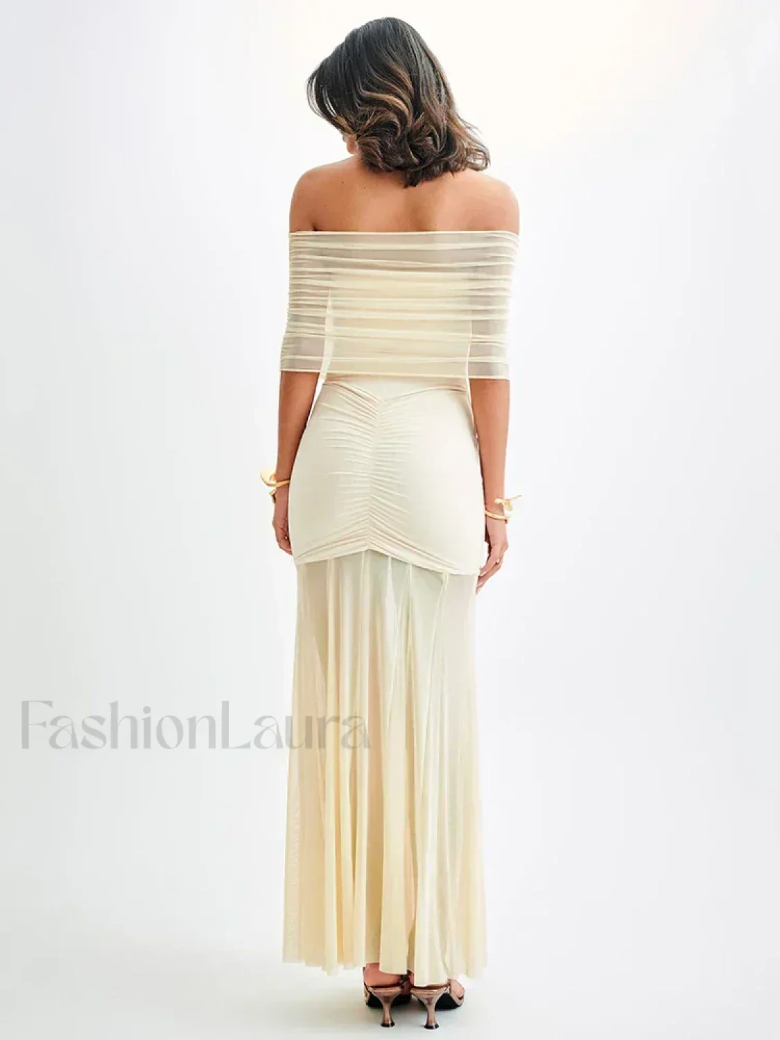 Mesh Double Layer Maxi Dress - Image 3