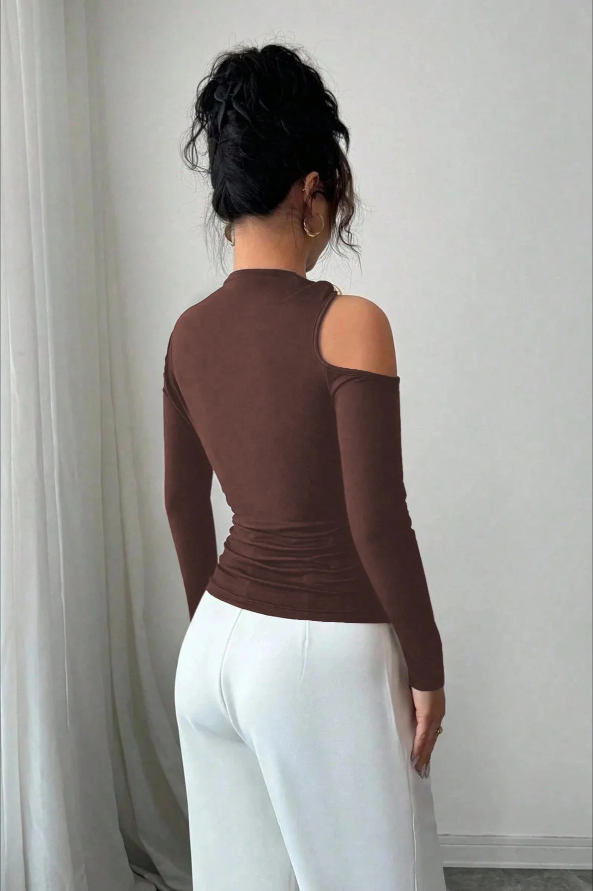 Metallic Trim Bodycon Knit Top - Image 5